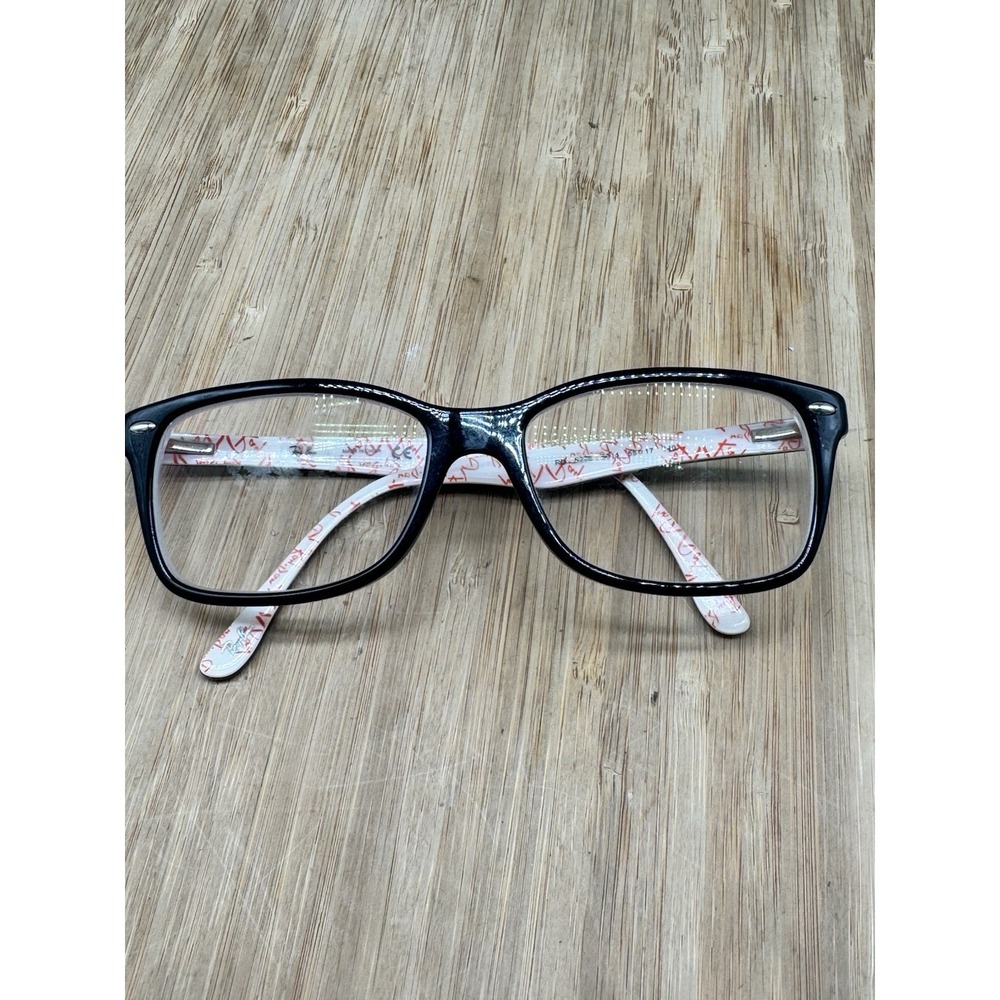 Ray-Ban RB5228 5014 Eyeglasses Frames Black White Red 55-17-140